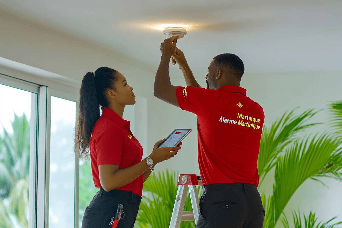 Détecteur de fumée professionnel pour systèmes dalarme en Martinique. Installation et maintenance expertes.